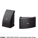 دو اسپیکر دیواری دکوراتیو مشکی یاماها NS-AW592 در دو زاویه متفاوت