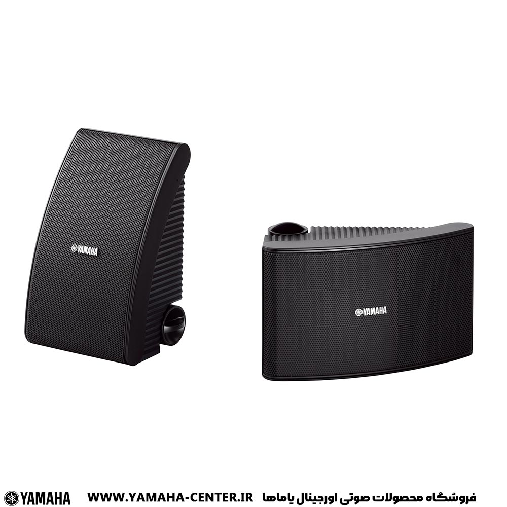 دو اسپیکر دیواری دکوراتیو مشکی یاماها مدل NS-AW392 با طراحی زاویه‌دار