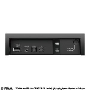 نمای پشت ساندبار یاماها SR-C20A با درگاه‌های USB، آنالوگ، اپتیکال، تلویزیون و برق.