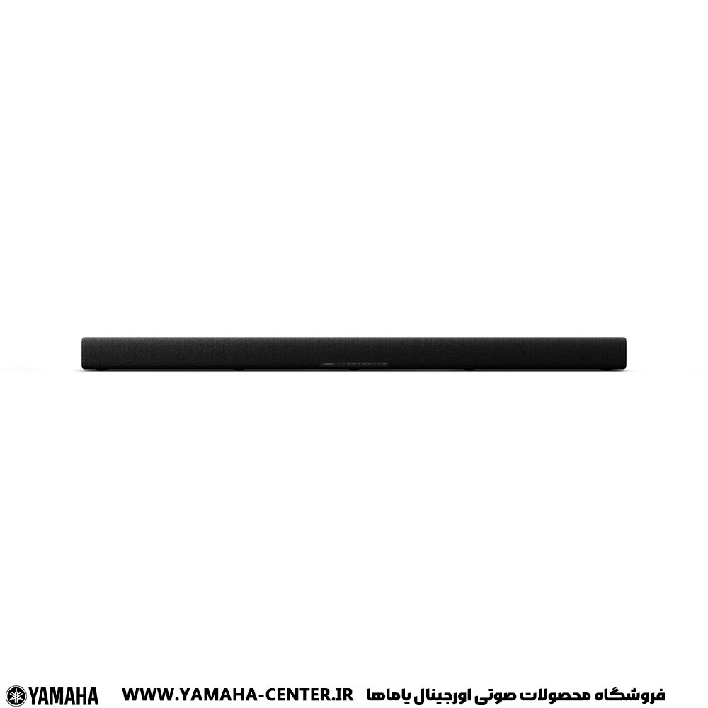 yamaha SR-X40A 1 ساندبار مشکی یاماها SR-X40A با طراحی باریک و کشیده روی زمینه سفید