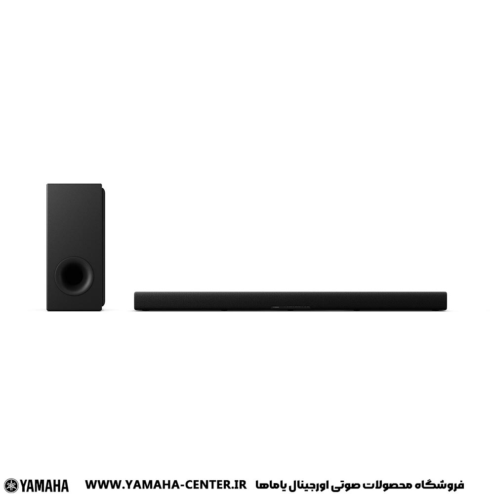 yamaha SR-X50A Black 1 ساندبار مشکی یاماها SR-X50A همراه با سابووفر روی زمینه سفید