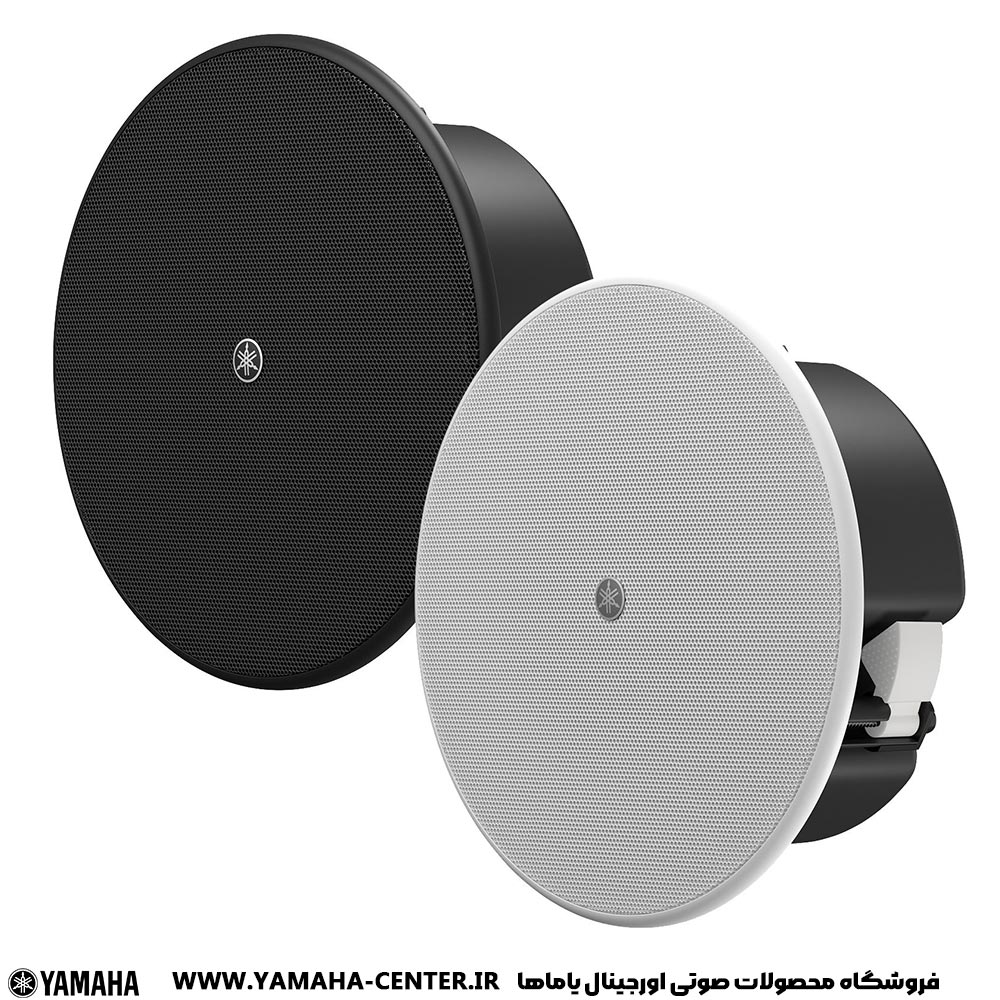 دو اسپیکر سقفی یاماها VC4B و VC4W در رنگ‌های مشکی و سفید