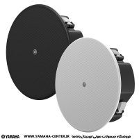 دو اسپیکر سقفی یاماها VC6B و VC6W در رنگ‌های مشکی و سفید کنار هم