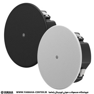 دو اسپیکر سقفی یاماها VC6B و VC6W در رنگ‌های مشکی و سفید کنار هم
