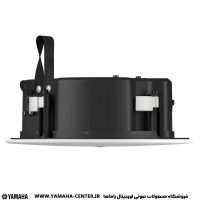 نمای کناری اسپیکر سقفی توکار یاماها VC6B با بدنه مشکی و قاب سفید