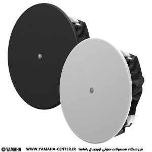 دو اسپیکر سقفی یاماها VC8NB و VC8NW در رنگ‌های مشکی و سفید کنار هم قرار گرفته‌اند.
