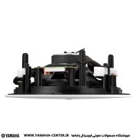 نمای جانبی اسپیکر سقفی یاماها VC8NB / VC8NW با بدنه و اجزای داخلی مشکی.