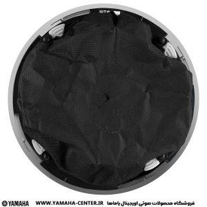 نمای پشتی اسپیکر سقفی گرد یاماها VC8NB/VC8NW با بدنه مشکی و حلقه بیرونی سفید.
