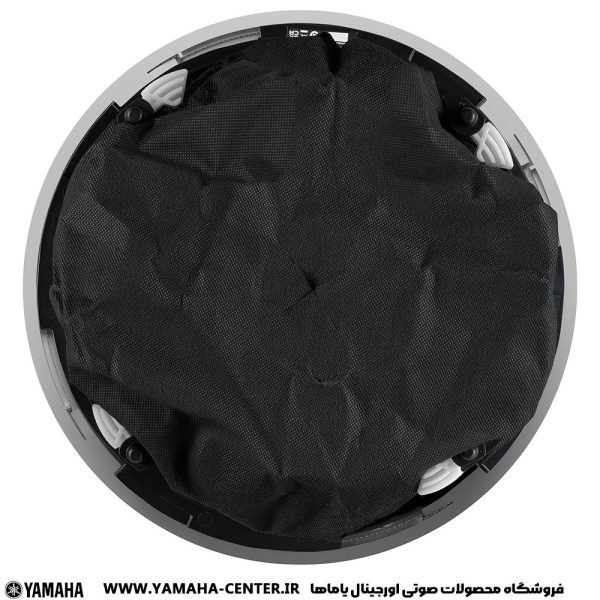 نمای پشتی اسپیکر سقفی گرد یاماها VC8NB/VC8NW با بدنه مشکی و حلقه بیرونی سفید.