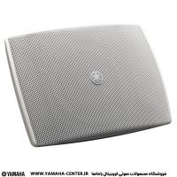 اسپیکر دیواری دکوراتیو یاماها VXS3F با بدنه و توری سفید و نشان یاماها در مرکز.