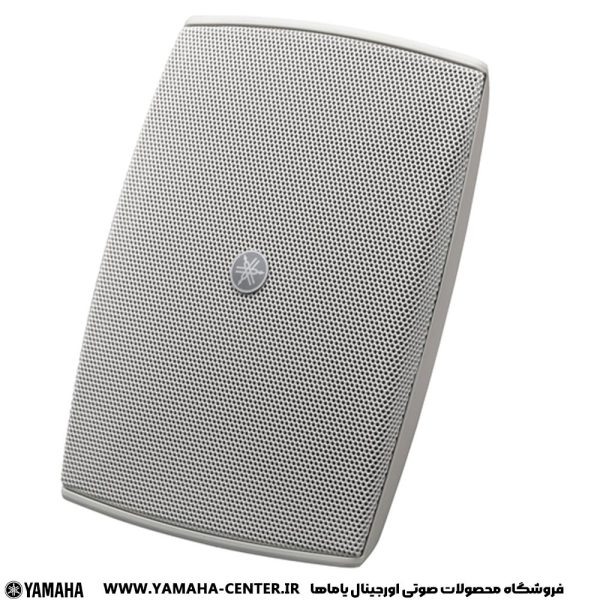 اسپیکر دیواری دکوراتیو نقره‌ای یاماها مدل VXS3F با طراحی مستطیلی و توری فلزی perforated