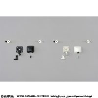 قطعات نصب اسپیکر دیواری دکوراتیو یاماها VXS3F در رنگ‌های مشکی و سفید کنار هم قرار گرفته‌اند.