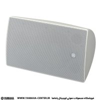 اسپیکر دیواری دکوراتیو سفید یاماها مدل VXS8 با طراحی مستطیلی و توری فلزی perforated