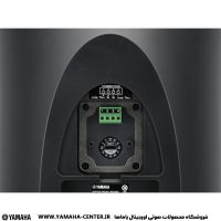 پشت اسپیکر دیواری دکوراتیو یاماها VXS8 با ترمینال اتصال و تنظیمات توان ۷۰ و ۱۰۰ ولت