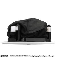 نمایی از پشت اسپیکر سقفی یاماها VC4NB با بدنه مشکی و گیره‌های نصب سفید.