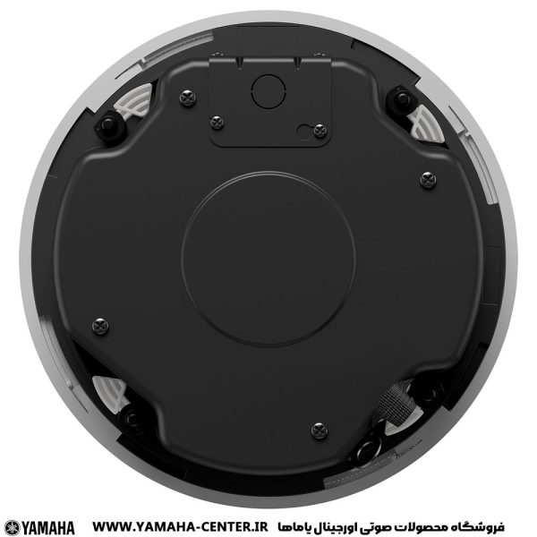 نمای پشتی اسپیکر سقفی یاماها VC8B / VC8W با بدنه مشکی و قاب گرد.