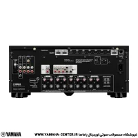 نمای پشت آمپلی‌فایر گیرنده یاماها RX-A4A با ورودی‌ها و خروجی‌های متعدد аудیو و تصویری