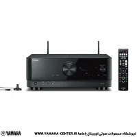 آمپلی‌فایر یاماها RX-V4A همراه با دو آنتن، میکروفون کالیبراسیون و کنترل از راه دور