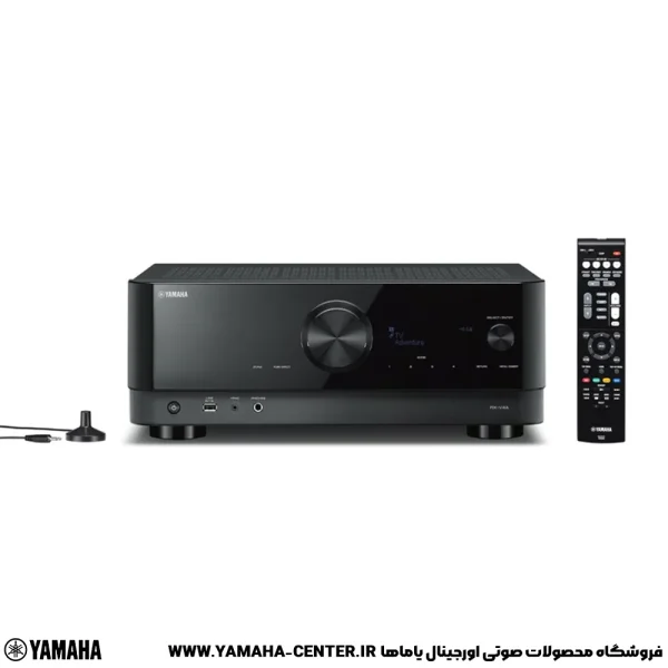 آمپلی‌فایر یاماها RX-V4A مشکی همراه با ریموت کنترل و میکروفون کالیبراسیون