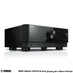 آمپلی‌فایر سینمای خانگی یاماها RX-V6A با بدنه مشکی و ولوم بزرگ روی پنل جلویی.