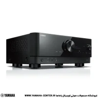 آمپلی‌فایر سینمای خانگی یاماها RX-V6A با بدنه مشکی و ولوم بزرگ روی پنل جلویی.